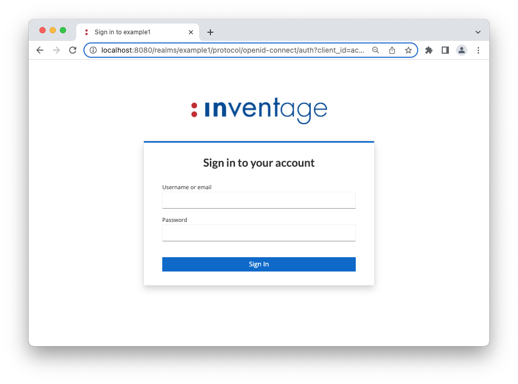 Keycloak Login Page