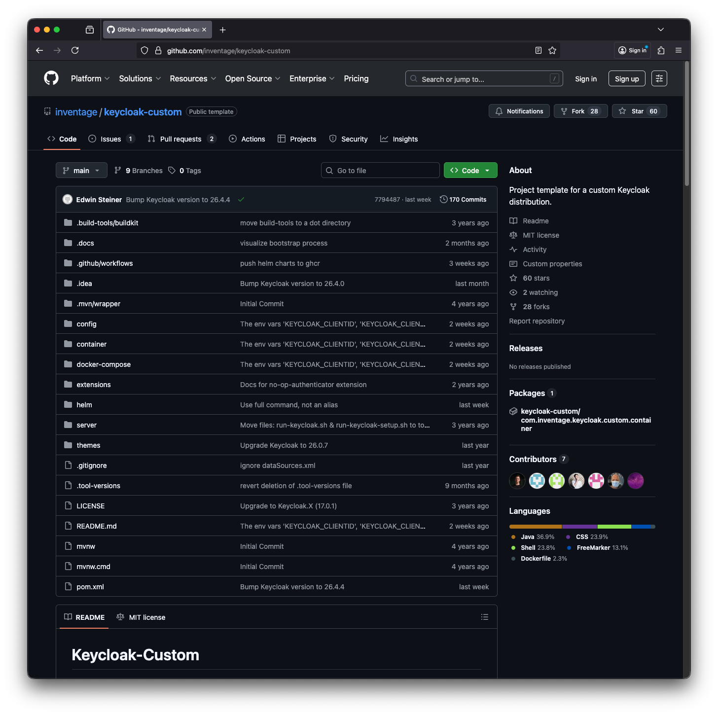 Keycloak-Custom Repo
