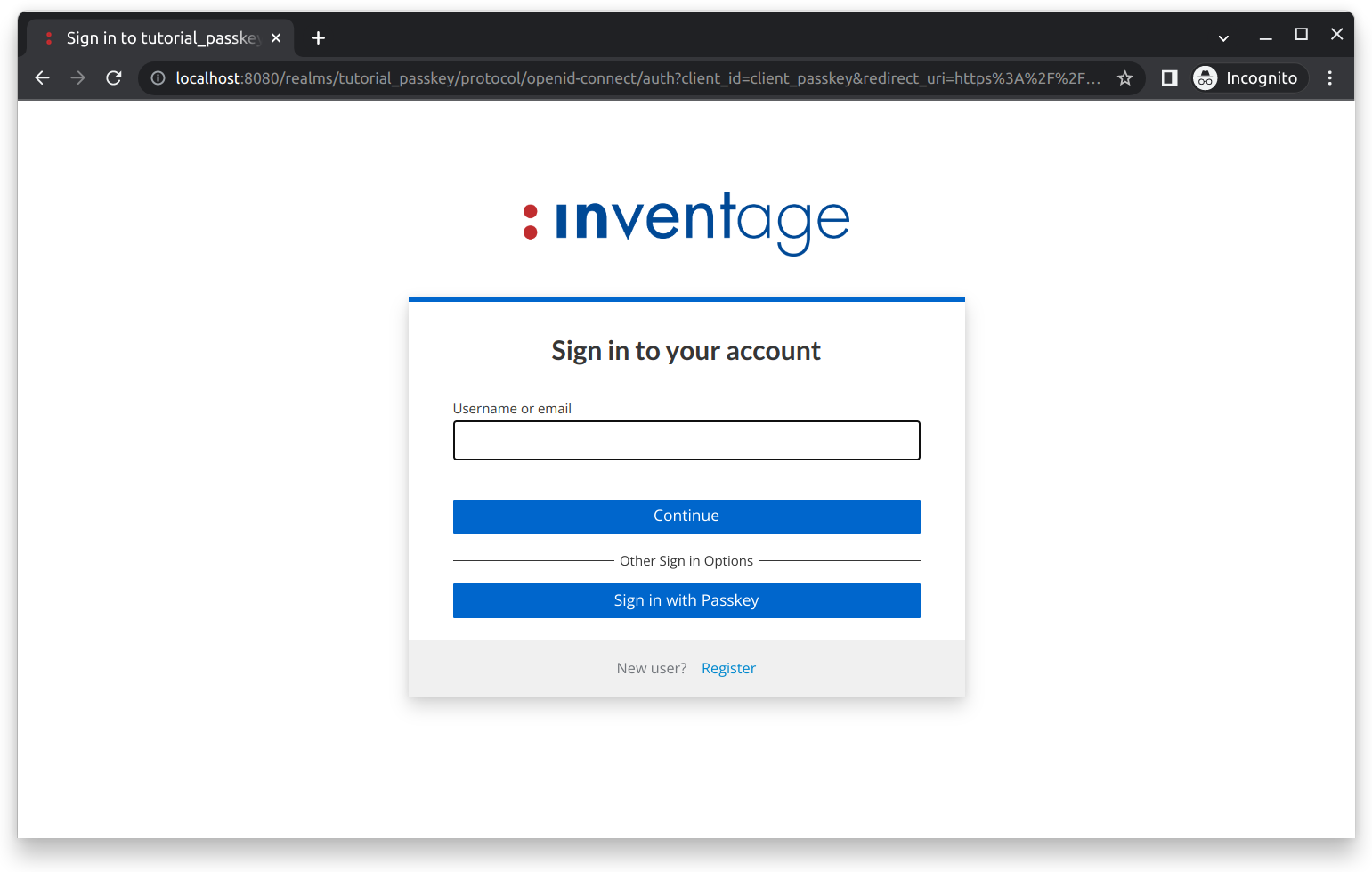 Passkey Login Page