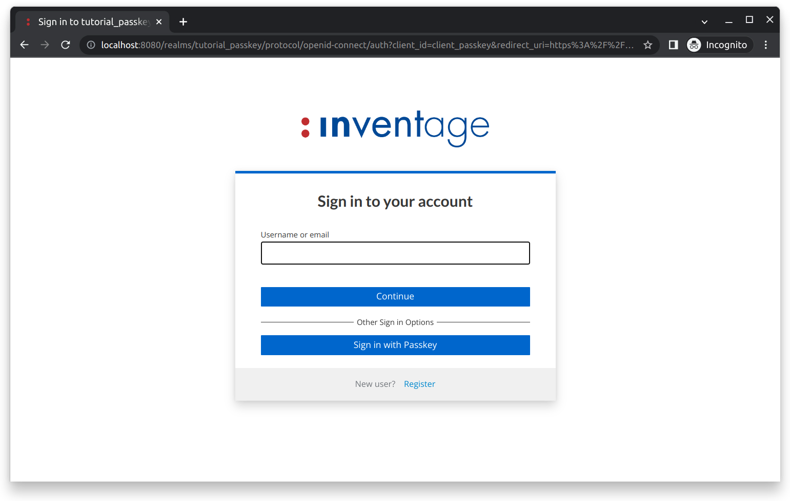 Passkey Login Page