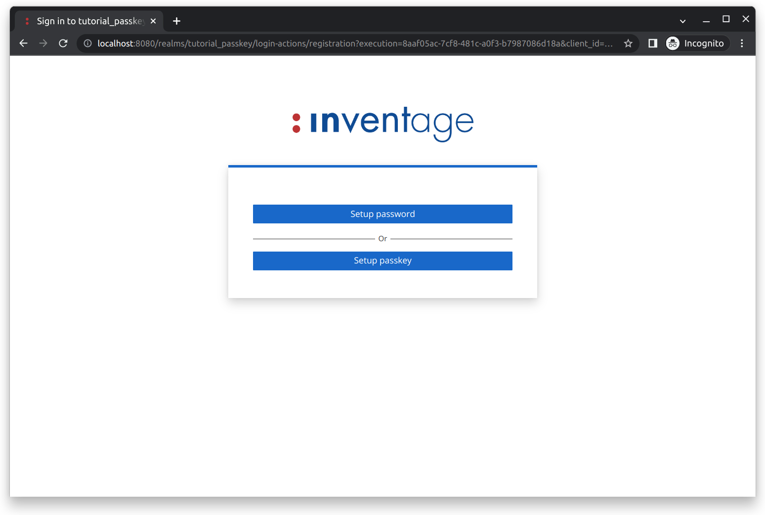 Registration Selection Page